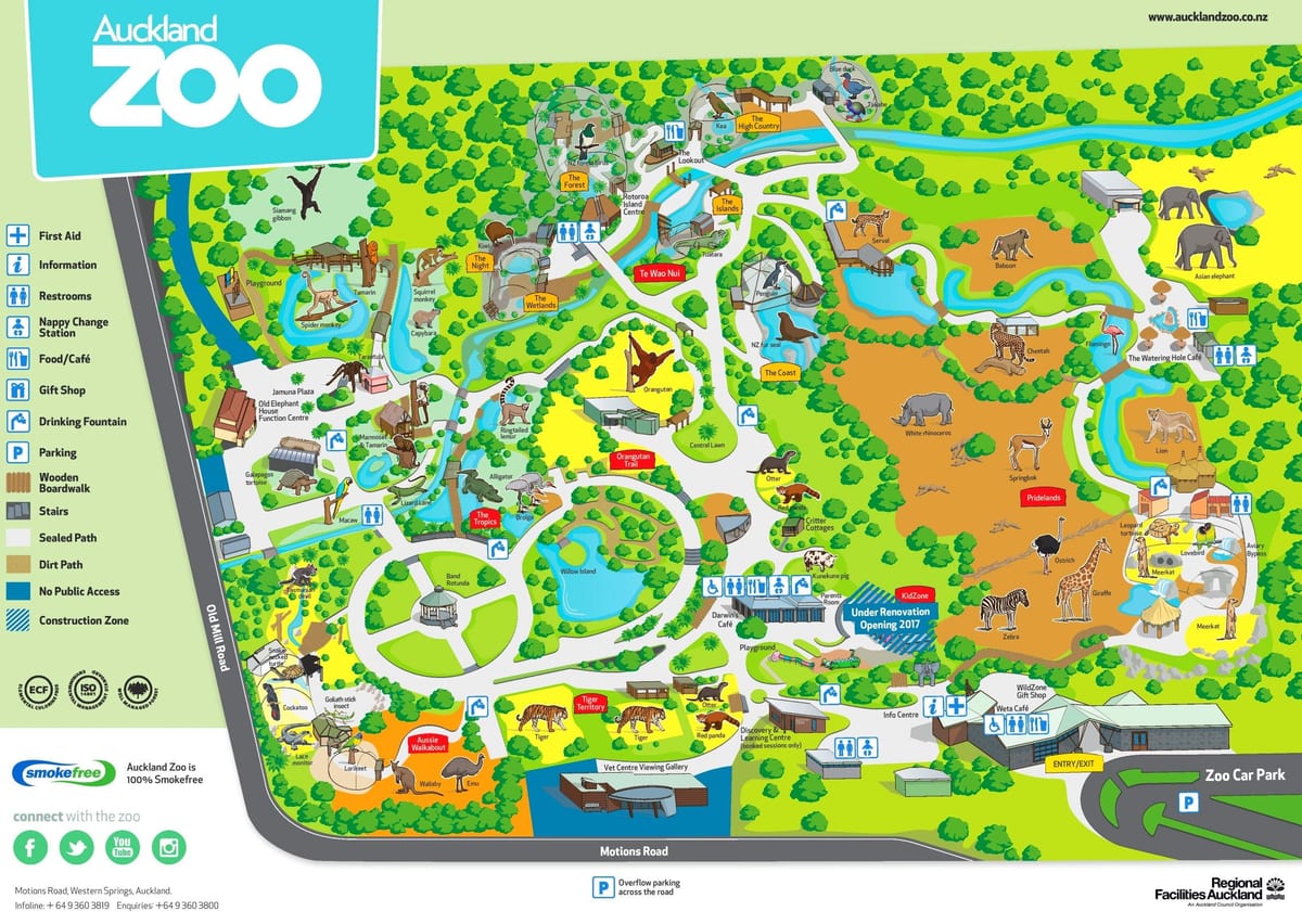 ramani ya Auckland zoo
